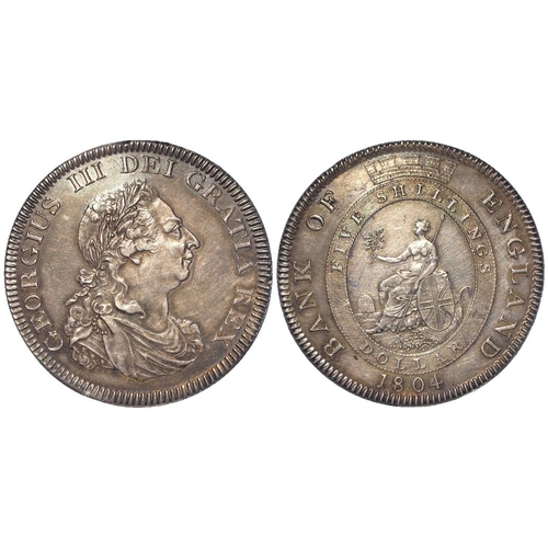 172 - Dollar 1804 Bank of England, S.3768, top leaf to left side of E, toned EF, a few ink marks and light... 