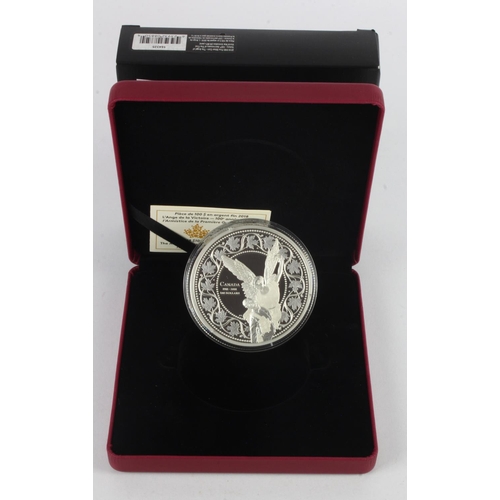 303 - Canada 2018 $100 Fine Silver Coin: The Angel of Victory - 100th Anniversary of The First World War A... 