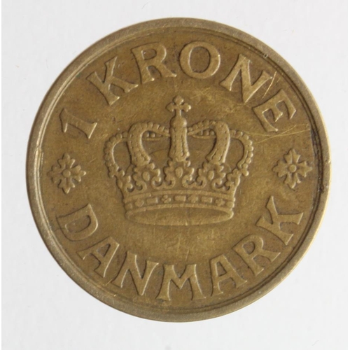 307 - Denmark 1 Krone 1924 (scarce date) VF