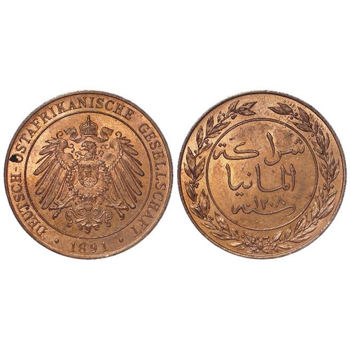 313 - German East Africa copper Pesa 1891, nearly BU