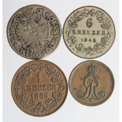 314 - German States Minors (4) of Baden, Hessen, Hamburg etc, 18th-19thC, VF