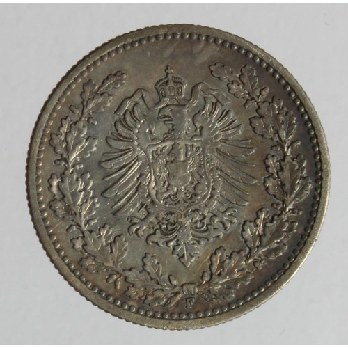 319 - Germany silver 50 Pfennig 1877F, nEF