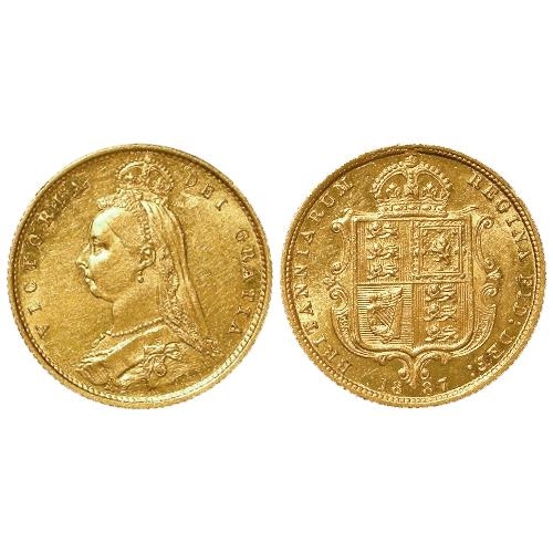 33 - Half Sovereign 1887 Jubilee normal, S.3869, EF/GEF