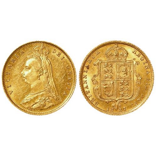 36 - Half Sovereign 1887 Jubilee S.3869, EF