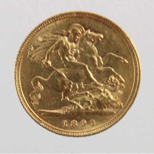 39 - Half Sovereign 1893 (OH) aVF