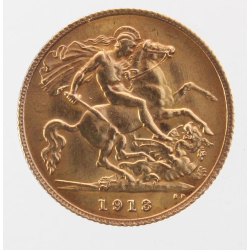 43 - Half Sovereign 1913 toned aEF