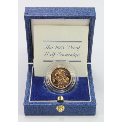 44 - Half Sovereign 1983 Proof FDC boxed as issued