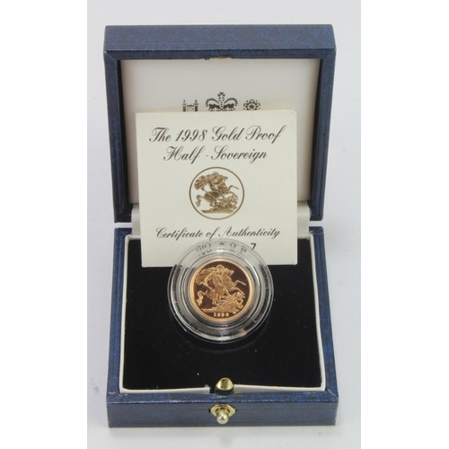 55 - Half Sovereign 1998 Proof FDC boxed as issued