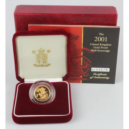 58 - Half Sovereign 2001 Proof FDC boxed as issued