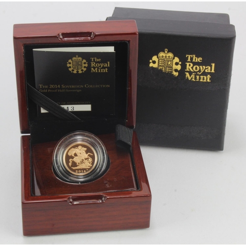 66 - Half Sovereign 2014 Proof FDC boxed as issued