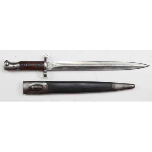 813 - Bayonet, an interesting and scarce P'03 for the SMLE Rifle. Pommel profusely stamped 