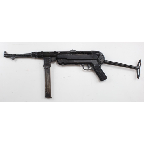 855 - German COPY / non firearm of the MP40 Machine Pistol. Folding stock, false barrel (unscrews) bolt dr... 