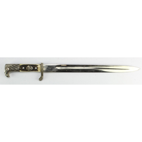 865 - German Police Dress bayonet, long blade, no scabbard.