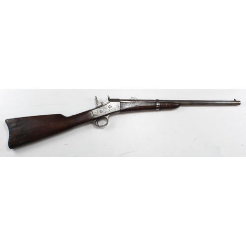 894 - Remington Arms single shot Carbine, action tang with Remington Address and Patent dates to 1876. Bar... 