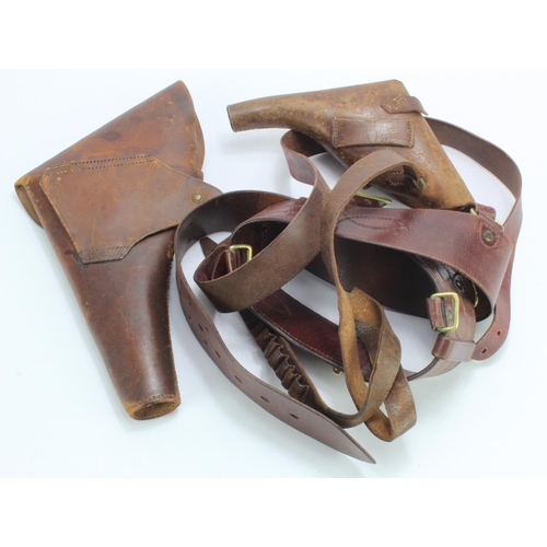 903 - Sam Browne belt with Holster, and another smaller holster