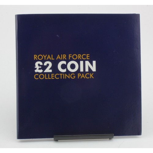 163 - Change Checker: Royal Air Force £2 Coin Collecting Pack 2018, complete set of 5 issues BU in folder.