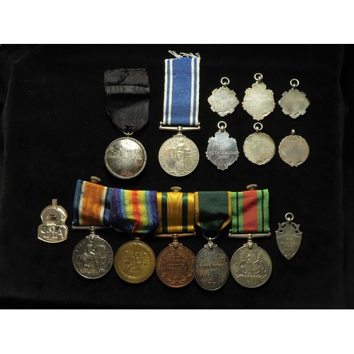 1026 - BWM & Victory Medal (103095 Gnr E J E Vaughan RA), Territorial War Medal GV (103095 Gnr E J E Vaugha... 