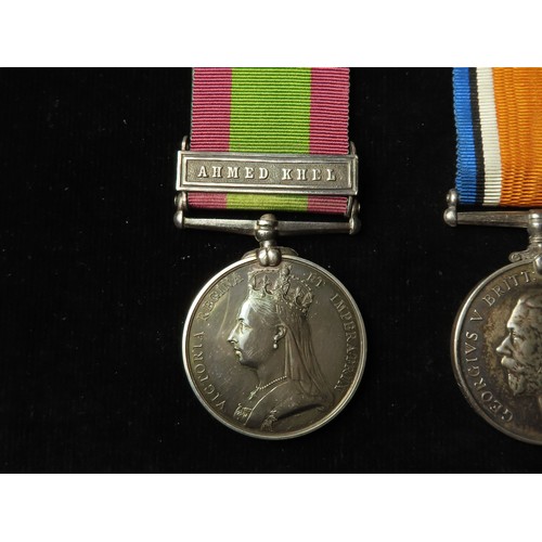 1345 - Gilday father & son medals - Afghanistan Medal 1881 with clasp Ahmed Khel (4479 Gnr M Gilday A.Bty R... 