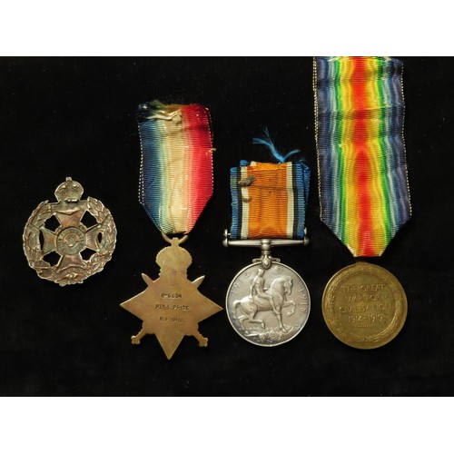 1457 - Price brothers - BWM & Victory Medal (5315 Pte A Price N.Staff.R) KiA 3rd Oct 1918 with the 1/6th Bn... 