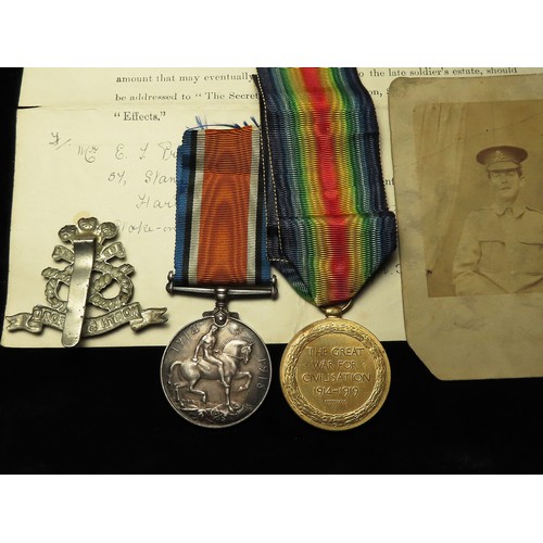 1457 - Price brothers - BWM & Victory Medal (5315 Pte A Price N.Staff.R) KiA 3rd Oct 1918 with the 1/6th Bn... 