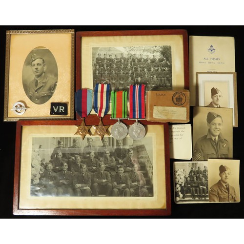 1596 - WW2 RAF group to 853555 G Emmerson RAFVR with box of issue for Southall, Middlesex. 1939-45 Star, F ... 