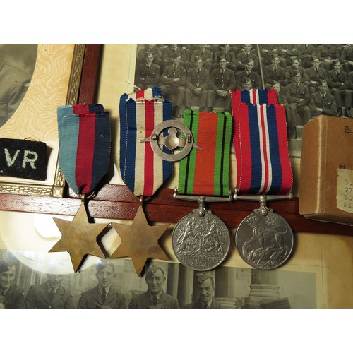 1596 - WW2 RAF group to 853555 G Emmerson RAFVR with box of issue for Southall, Middlesex. 1939-45 Star, F ... 