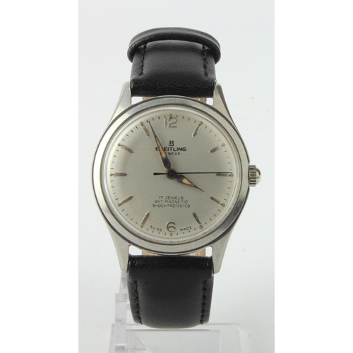 108 - Gents stainless steel cased Breitling Geneve wristwatch, circar 1950s, ref 2916. Case diameter appro... 