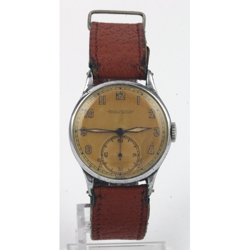 11 - Gents stainless steel cased Jaeger - LeCoultre wristwatch, serial number B398447. The signed dial wi... 