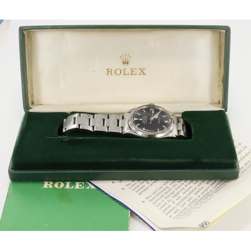 124 - Rolex Oyster Perpetual Explorer Precision stainless steel cased gents wristwatch, ref. 5500, serial ... 