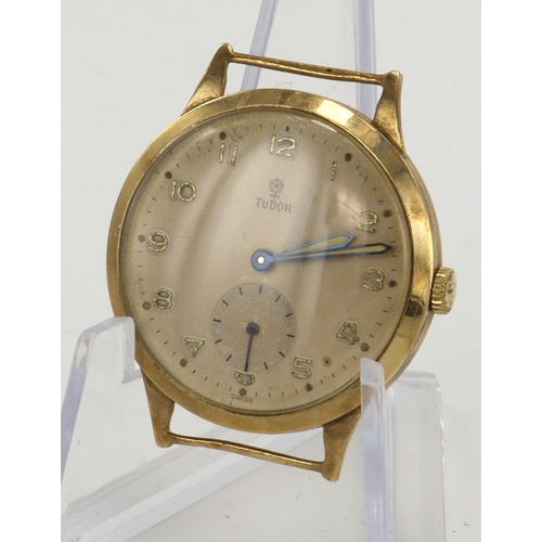 137 - Gents 9ct cased Tudor (Rolex) manual wind wristwatch, hallmarked Edinburgh 1958. The cream dial with... 