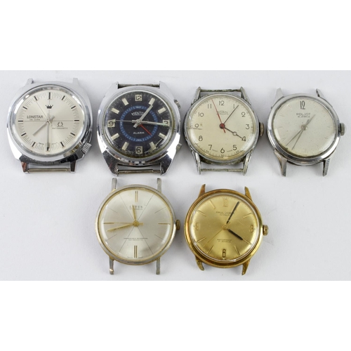 146 - Assortment of six manual wind gents wristwatches, various makers. All working when catalogued