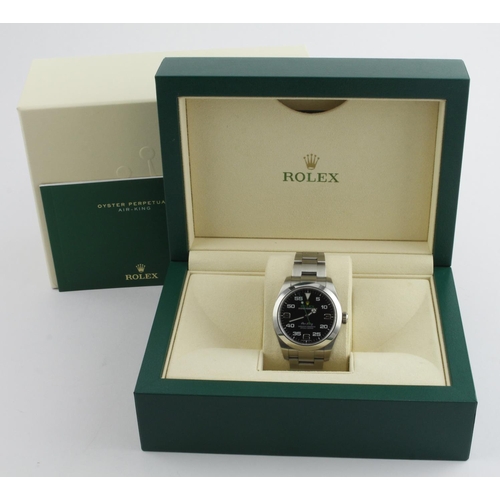 153 - Rolex Air-King Oyster Perpetual 40 stainless steel gents wristwatch, 2019 card, ref.116900, serial.4... 