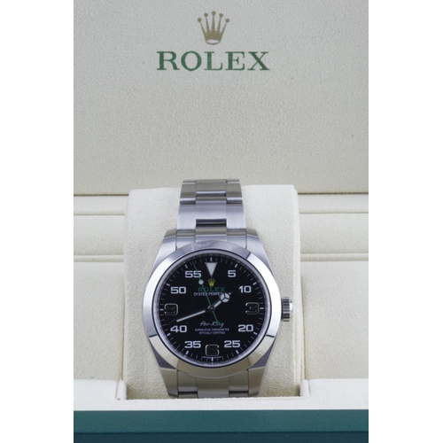 153 - Rolex Air-King Oyster Perpetual 40 stainless steel gents wristwatch, 2019 card, ref.116900, serial.4... 