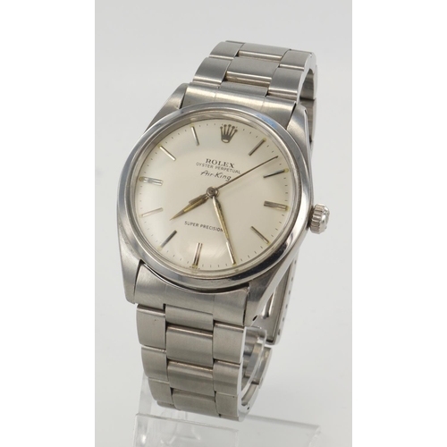 161 - Rolex Oyster Perpetual Air-King Super Precision stainless steel cased gents wristwatch, ref. 5504, s... 