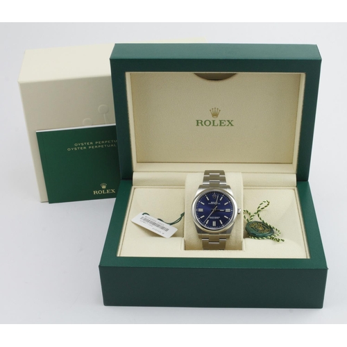 164 - Rolex Oyster Perpetual 41 stainless steel gents wristwatch, 2022 card, ref.124300, serial.62W27xxx. ... 