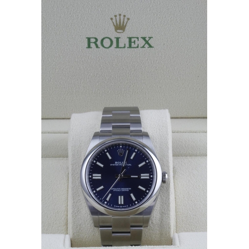 164 - Rolex Oyster Perpetual 41 stainless steel gents wristwatch, 2022 card, ref.124300, serial.62W27xxx. ... 