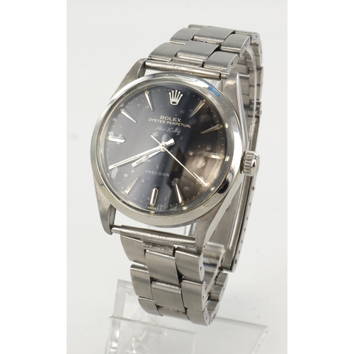 186 - Rolex Oyster Perpetual Air-King Precision stainless steel cased gents wristwatch, ref 5500, serial 1... 