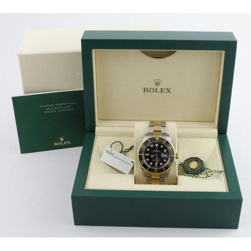 187 - Rolex Sea-Dweller Oyster Perpetual Date stainless steel and gold gents wristwatch, 2020 new card, re... 