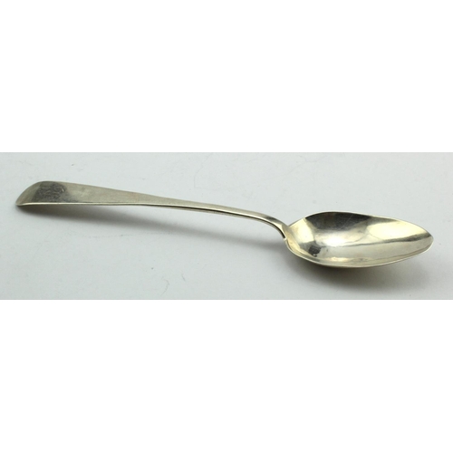 366 - Paisley, silver old English pattern dessert spoon c1800 by J. & G. Heron, with the rare 