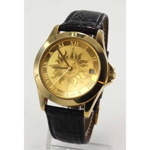 38 - Gents 18ct cased Pamp Suisse bullion automatic wristwatch, ref. 06.00935. The 24k motif dial with Ro... 