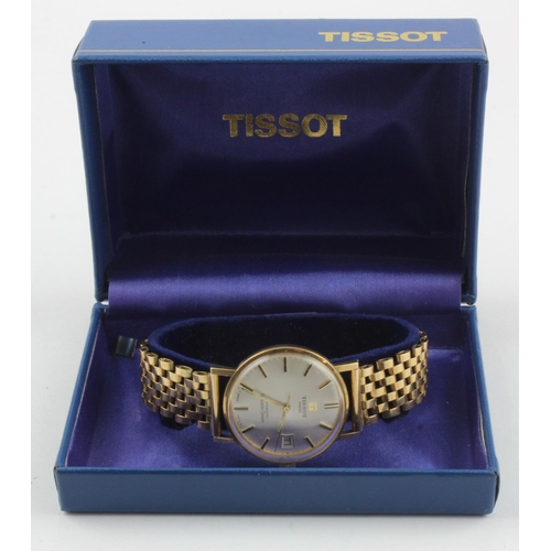 41 - Gent 9ct cased Tissot Seastar Seven automatic wristwatch, hallmarked Birmingham 1976. On an 9ct brac... 