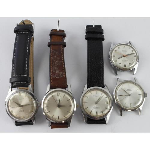 42 - Five gents wristwatches all by Dent / Kendal & Dent. Manual wind & Automatic examples. Two manual wi... 