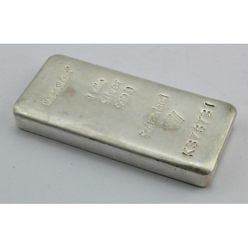 513 - Metalor Silver 1Kg bar Serial number K378731