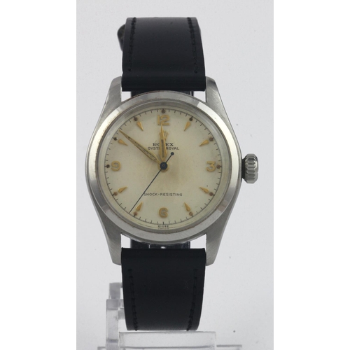 68 - Gents stainless steel cased Rolex Oyster Royal wristwatch. Marked between the lugs 832798 & 6144. Th... 