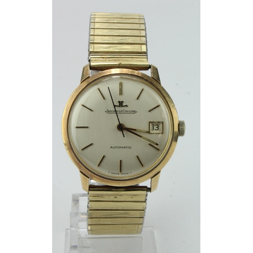 95 - Gents 9ct cased Jaeger-Le-Coultre automatic wristwatch circa 1979. The cream dial with gilt baton ma... 