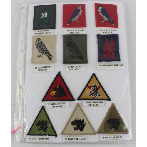 1012 - Cloth Badges: British Army Tactical Recognition Flashes from 1990 onwards all in excellent condition... 