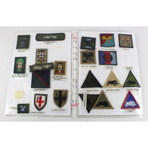 1013 - Cloth Badges: British Army Tactical Recognition Flashes from 1990 onwards all in excellent condition... 