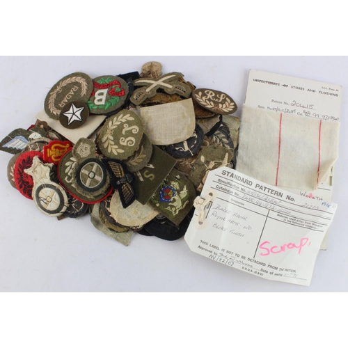 1019 - Cloth Badges: British Army WW1, WW2 & later embroidered cloth Trade Badges all in excellent worn and... 