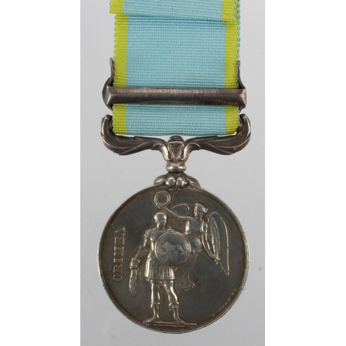 1042 - Crimea Medal 1854 with Sebastopol clasp, engraved (Pte J Kernon 38th Foot). South Staffordshire. Wit... 