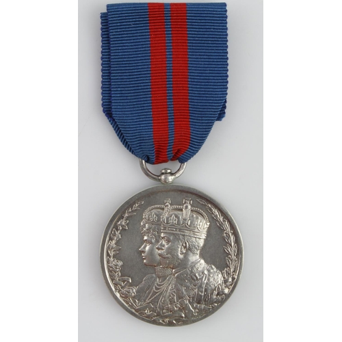 1056 - Delhi Durbar Medal 1911 unnamed but has been plugged to rim and restored. Sold as seen